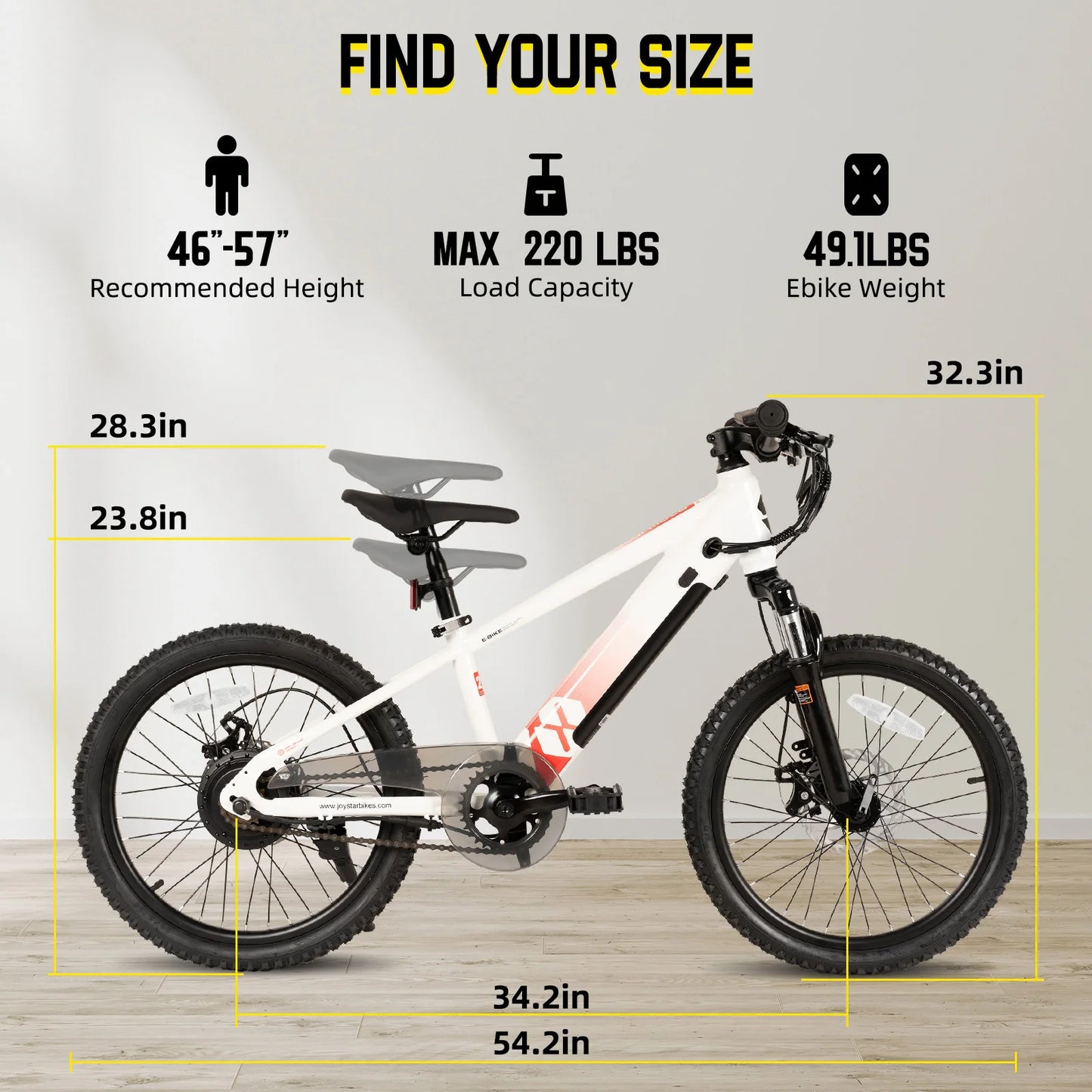Joystar 250W Electric Bike For Kids 7 Plus 15 MPH Mountain Bicycle