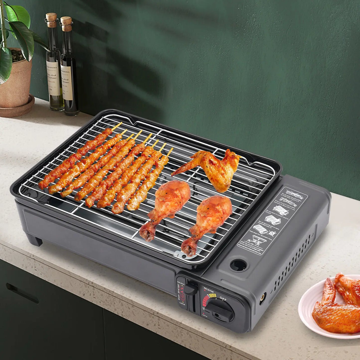 Butane Portable Camping Gas Grill Stove Outdoor Cooking