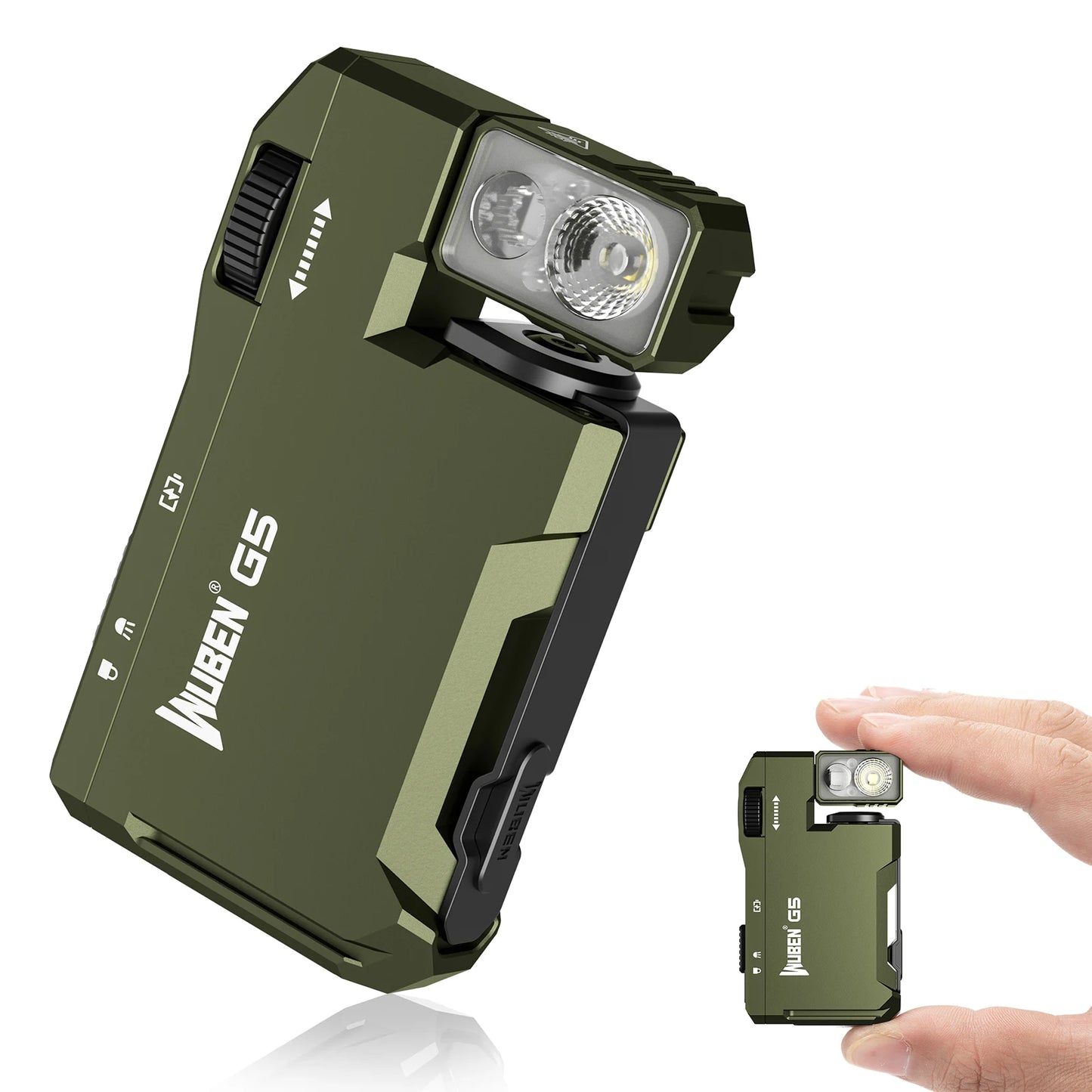 WUBEN G5 Rechargeable EDC Flashlight 400 Lumens RGB Dual Light