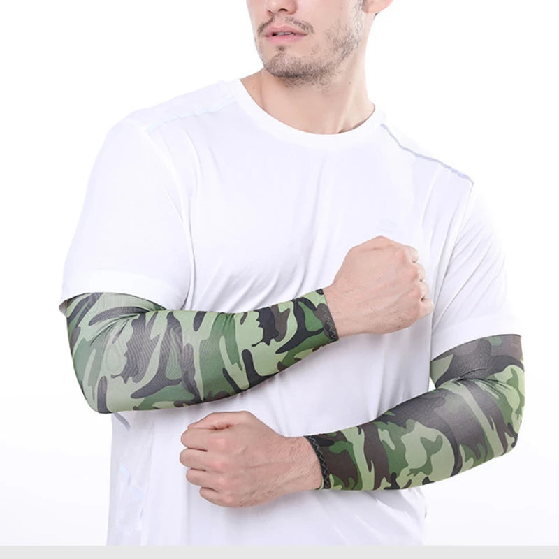 Stay cool and protected on every outdoor adventure with these unisex cooling arm sleeves that shield your skin from sun and UV rays.