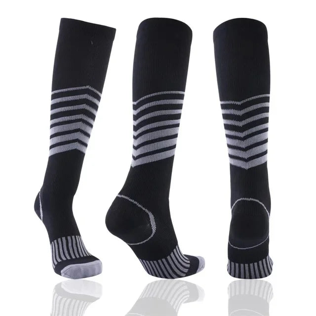 Experience all-day comfort and performance with knee-high compression socks from Brand NONE, designed for you as an athlete and everyday mover, with soft yet supportive fabric that improves your circulation and speeds recovery after workouts.
