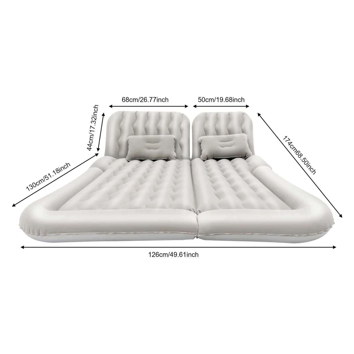 SUV Inflatable Car Mattress With Pump For Trunk And Back Seat