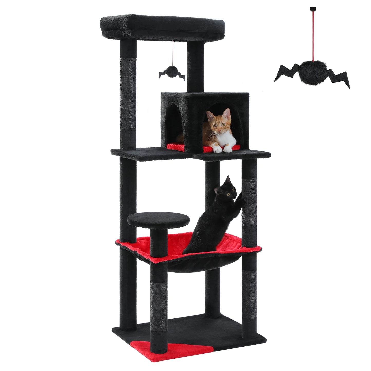 Elevate your indoor cat's playtime with PAWZ Road's sturdy 5-Level cat tree, expertly designed to support large cats, encourage climbing, provide safe lounging perches, and fit stylishly into your living space.