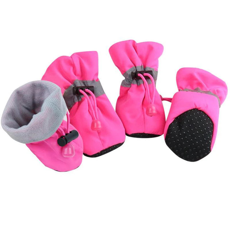 NONECN Waterproof Dog Shoes Anti Slip Winter Boots For Small Dogs With Socks