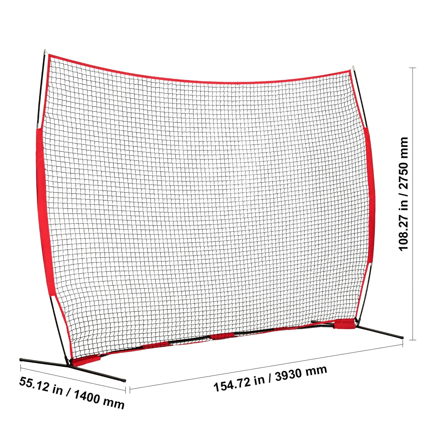 SucceBuy Barricade Backstop Net For Ball Sports Practice Netting With Carry Bag