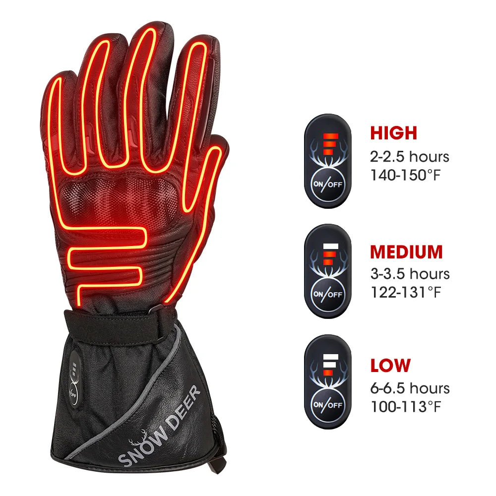Stay warm and confident on every cold ride with Snow Deer waterproof heated gloves built for snowmobiling, skiing, and winter adventures, no matter the trail, weather, or duration.