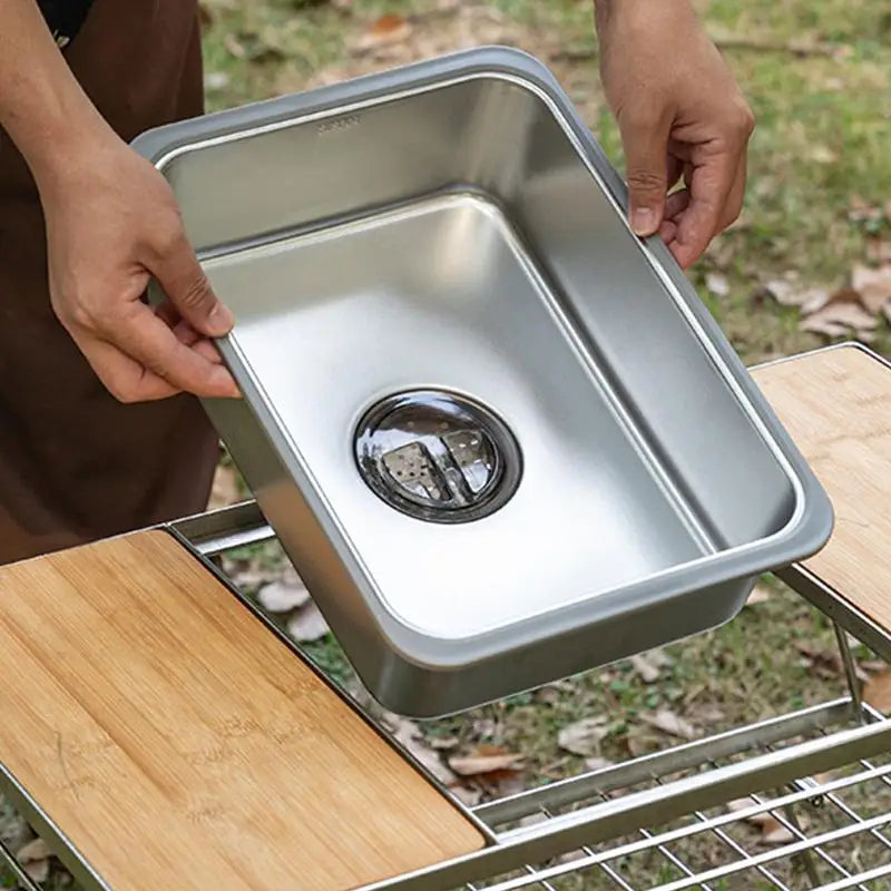 Dikecloud IGT Table Sink Stainless Steel Portable Hand Washing Tank For Picnics