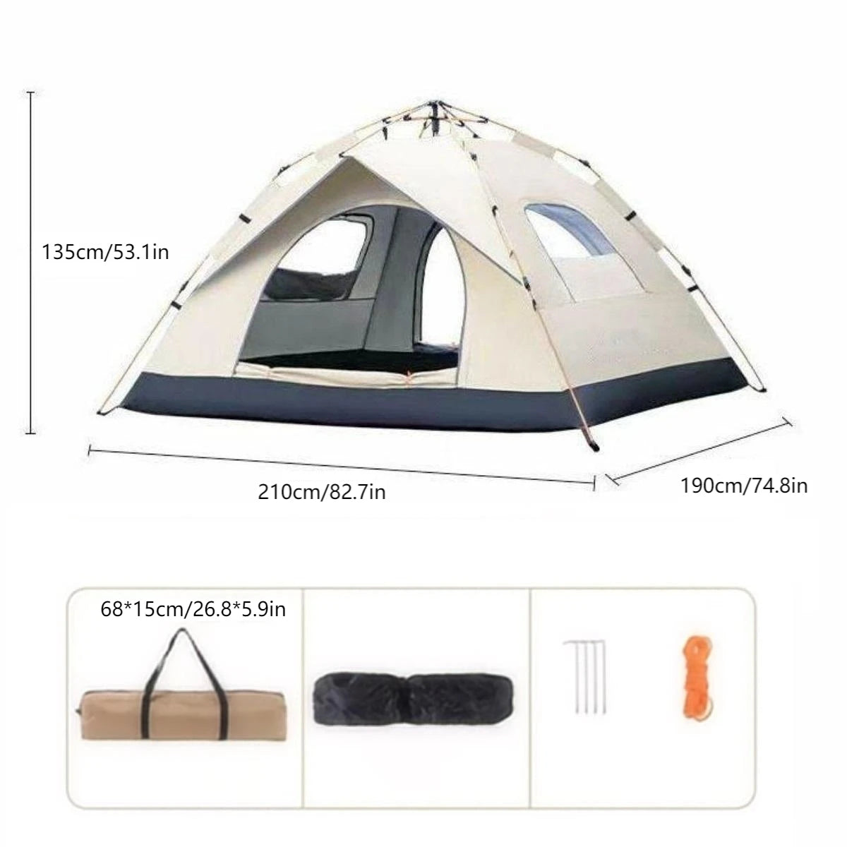 Discover dependable shelter on every adventure with the Pakicetus Outdoor Sunshade Camping Tent that you can deploy in moments for instant protection.