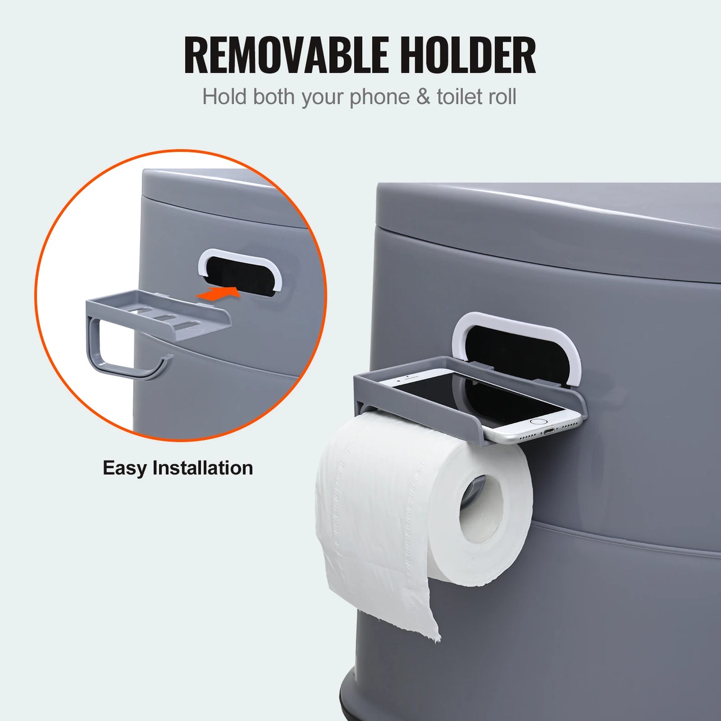 SucceBuy Portable Camping Toilet With Detachable Inner Bucket 1.3G