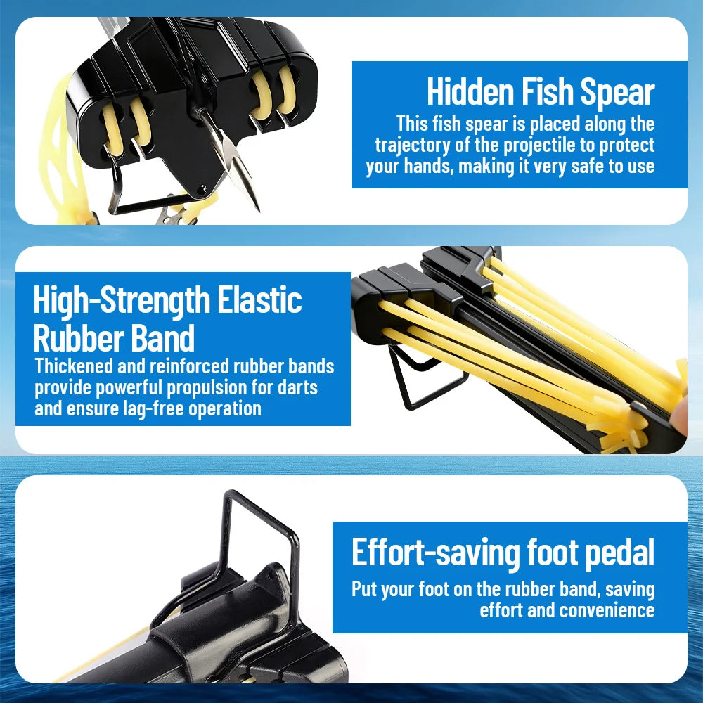 Aluminum Fishing Slingshot Rod With Reel Long Distance Portable Fishing Tool