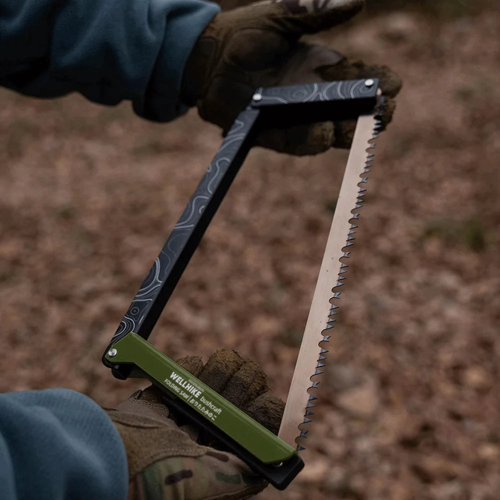 Folding Saw With Storage Bag Aluminum Alloy Camping Foldable Hand Saw