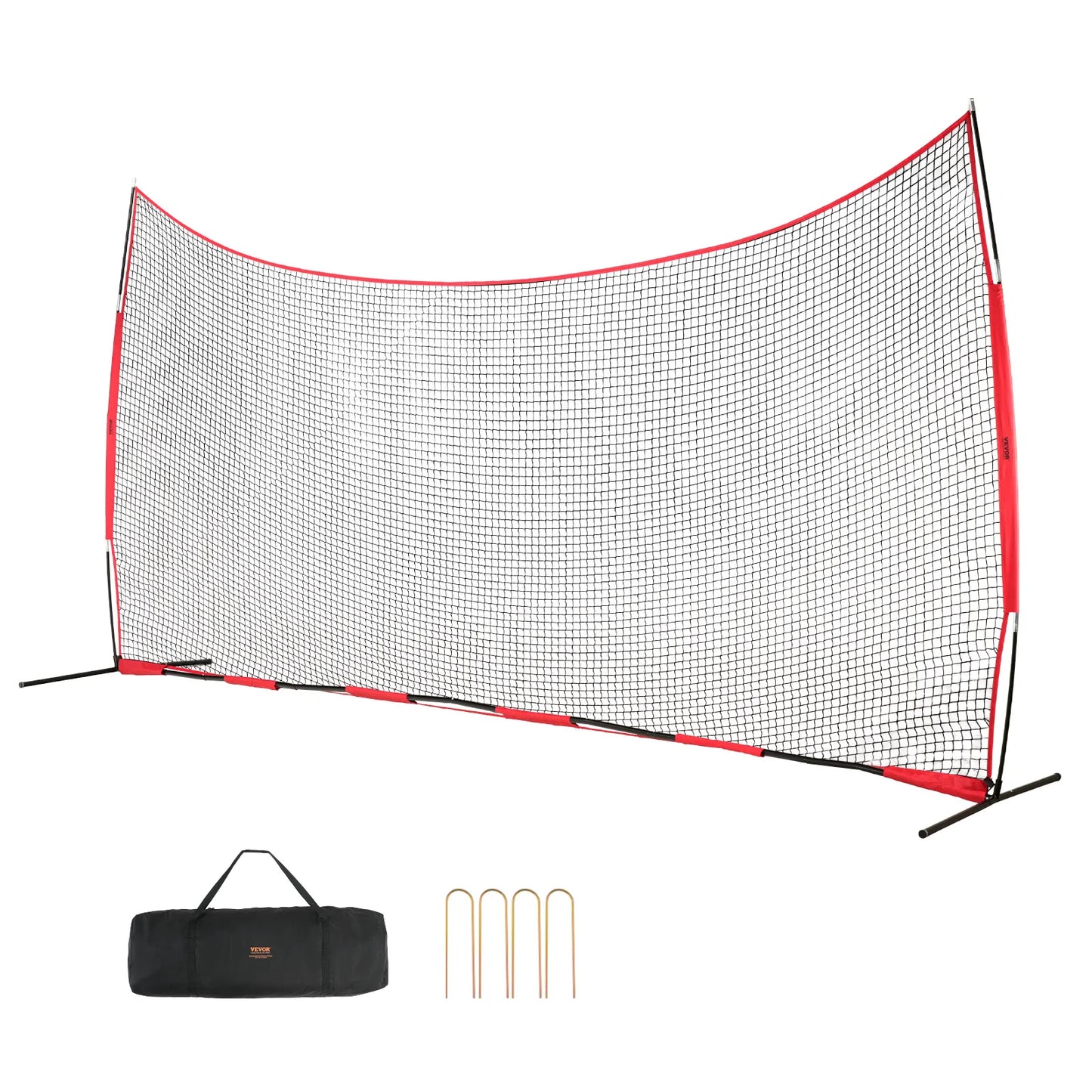 SucceBuy Barricade Backstop Net For Ball Sports Practice Netting With Carry Bag