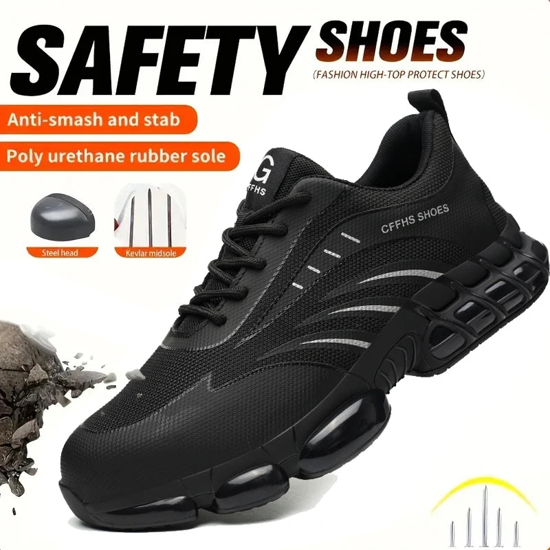 Step into safety with breathable lightweight comfort and reliable anti smash and anti puncture protection you can trust, designed to keep your feet cool, supported, and ready for demanding jobs.