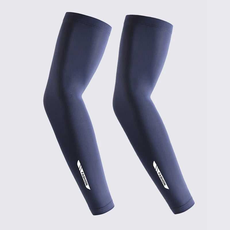 UPF 50+ Summer Thin Sun-protective Sleeve Men Anti-UV Arm Sleeves for Driving Cycling Male Arm UV Protection Ice Silk Sleeve