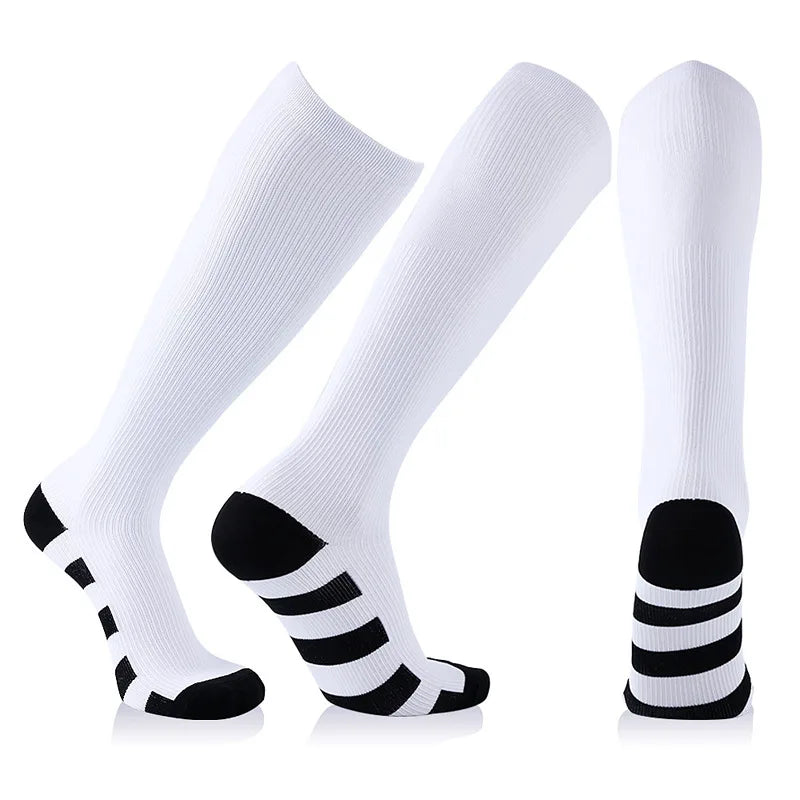 Experience all-day comfort and performance with knee-high compression socks from Brand NONE, designed for you as an athlete and everyday mover, with soft yet supportive fabric that improves your circulation and speeds recovery after workouts.