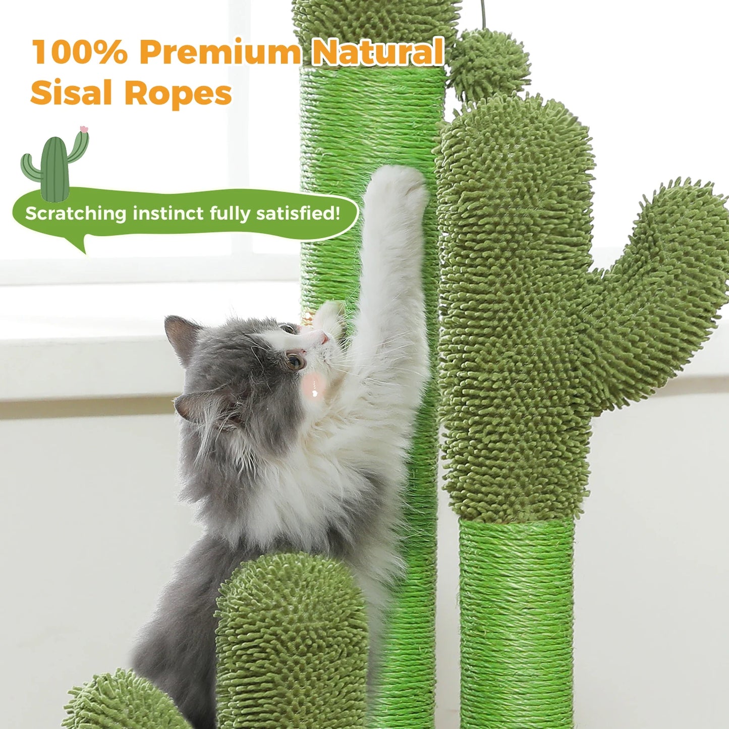 From PAWZ Road, this cactus cat scratching post offers your indoor cat a stylish, sturdy outlet for claws, exploration, and everyday fun that lasts.