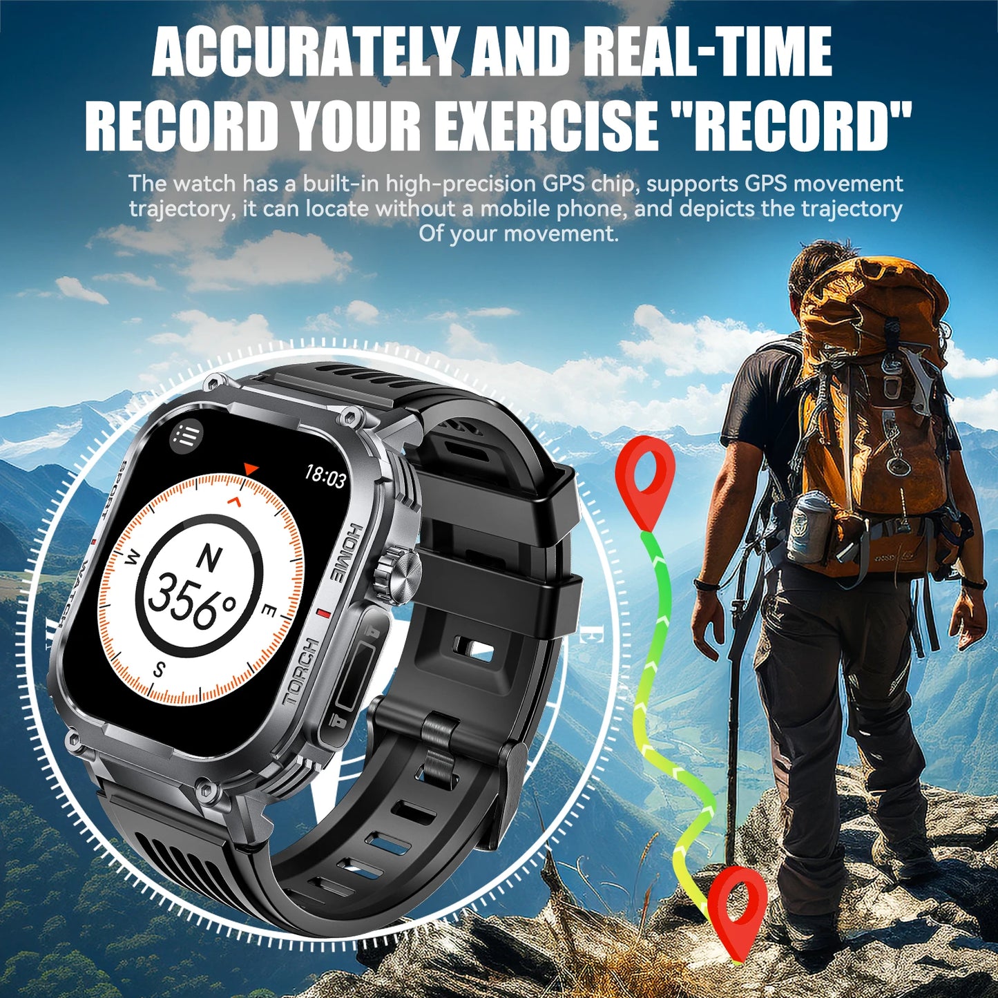Meet the EIGIIS S320B, a rugged smart watch built for active days and bold nights.