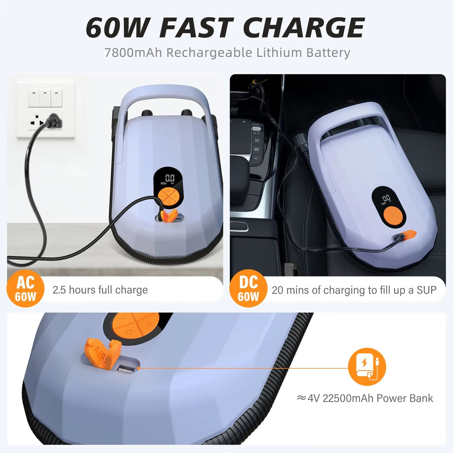 Power up your rides and keep your boards ready anywhere you go with the AIRBANK SUP Electric Air Pump, a compact, battery powered inflator designed for boards, kites, and essential outdoor sessions for reliable inflation during hikes, camps, or travel.
