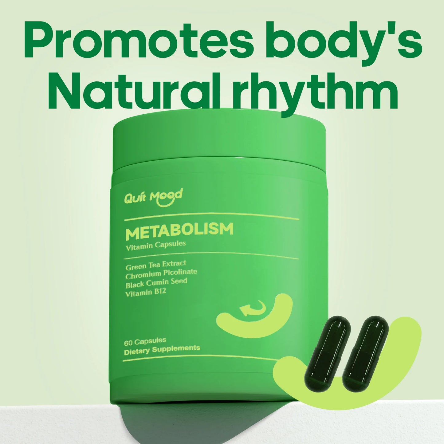 Quit Mood Metabolism Vitamin Capsules With Green Tea Extract Chromium Picolinate