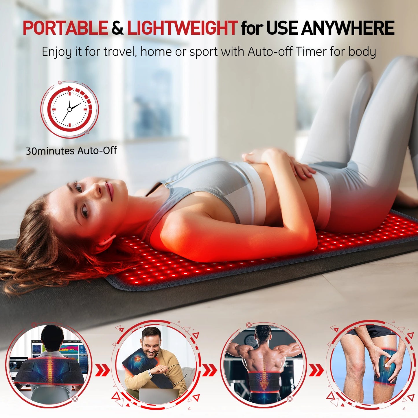 Astarexin Red Light Therapy Heating Pad For Body Infrared Pain Relief