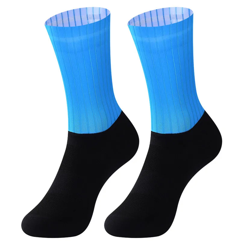 New Bike Team Aero Socks Seamless Anti Slip Cycling Socks Road Bicycle Socks Outdoor Racing Bike Compression Sport Socks