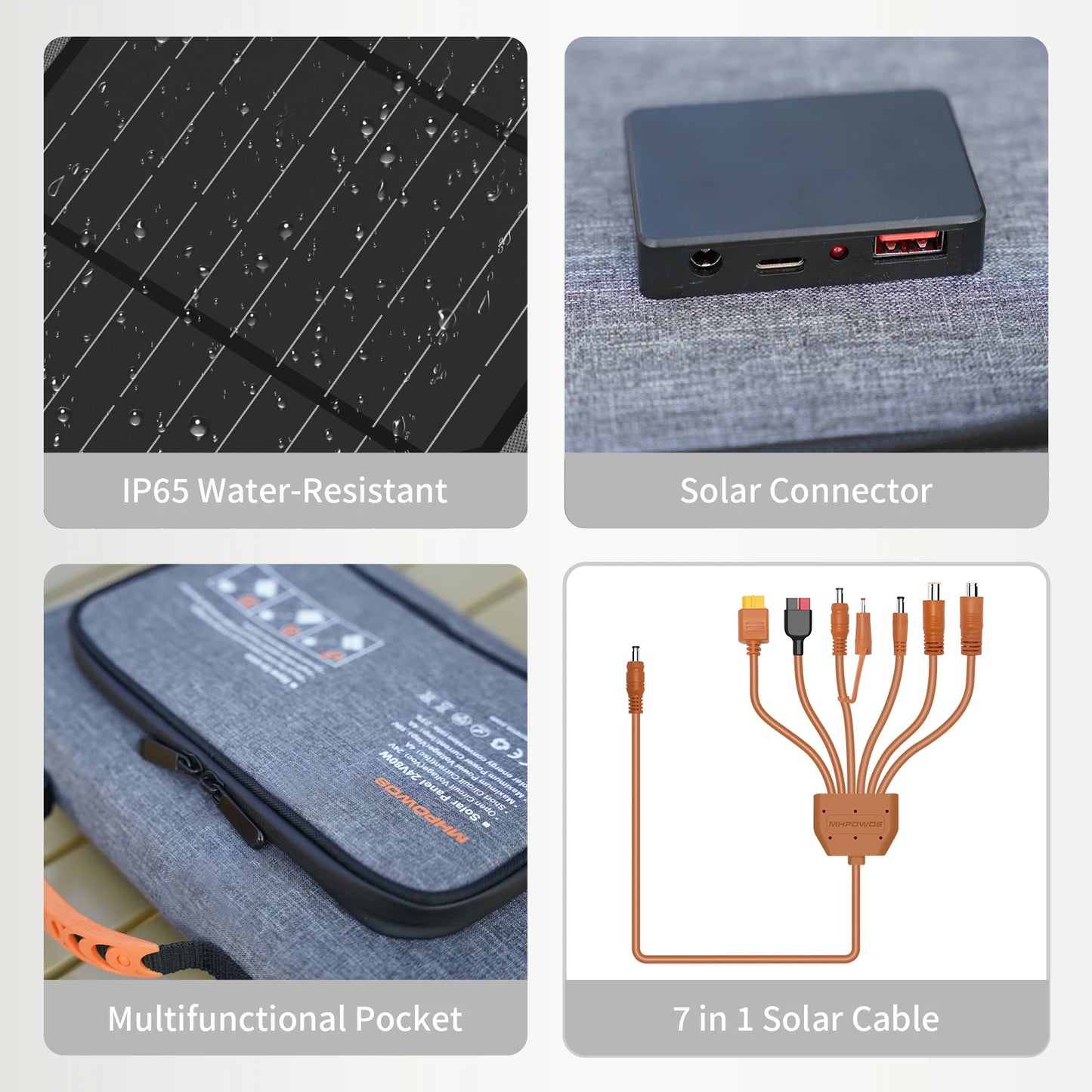 Charge up on the go with the MHPOWOS 40W Portable Solar Panel Charger for campers and hikers seeking dependable, silent power anywhere, rain or shine.