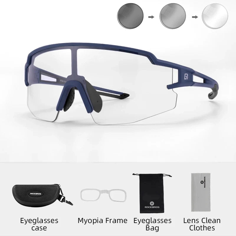 Ride farther and faster with ROCKBROS cycling glasses that adapt to every light condition.