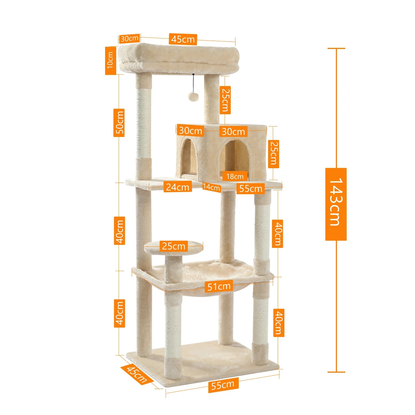 Elevate your indoor cat's playtime with PAWZ Road's sturdy 5-Level cat tree, expertly designed to support large cats, encourage climbing, provide safe lounging perches, and fit stylishly into your living space.