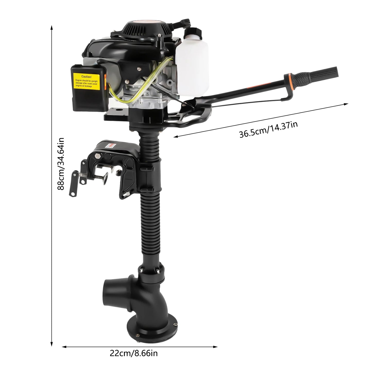 4 Stroke 4HP Outboard Motor Fishing Boat Engine with Air Cooling Jet Pump Outboard Short Shaft Motor 55cc