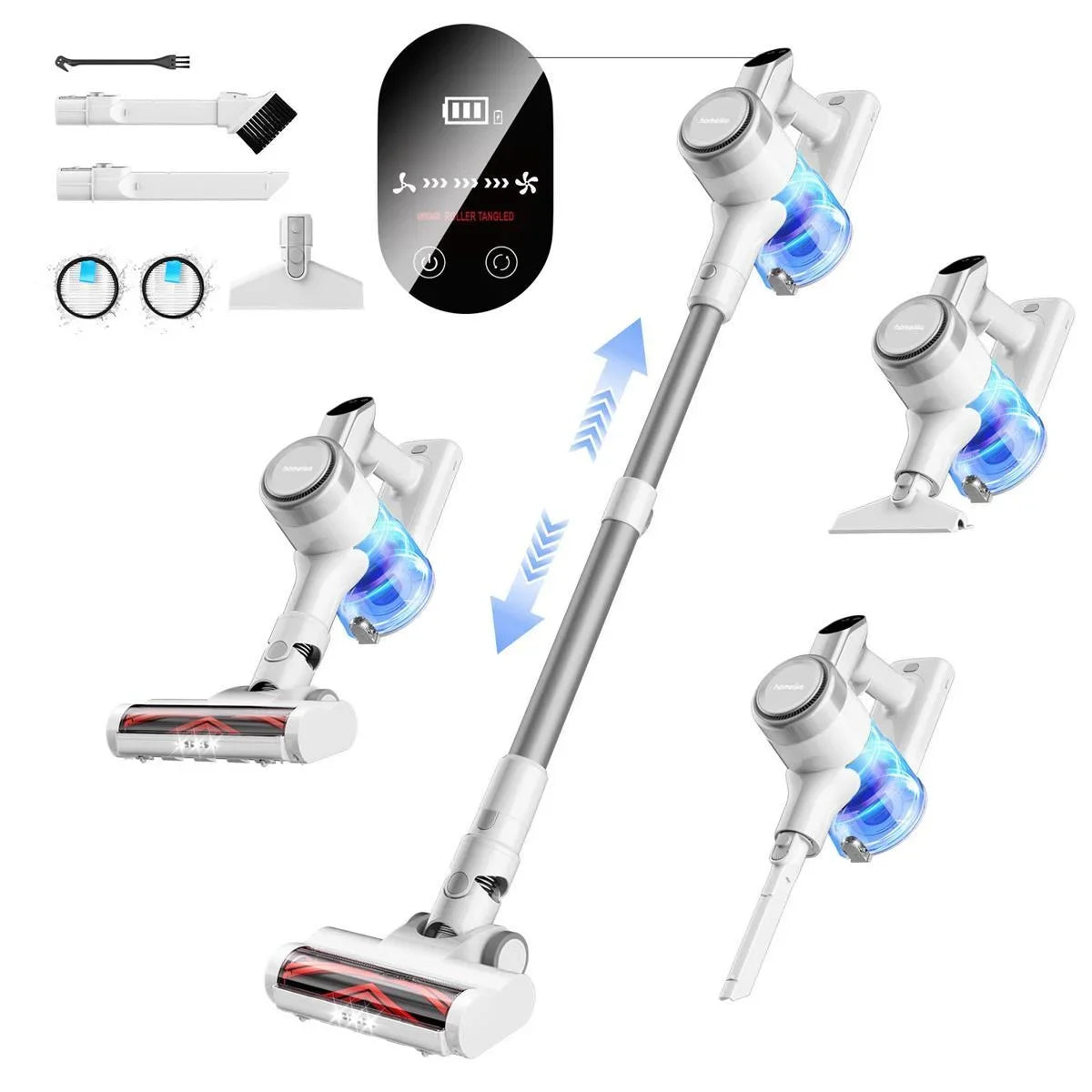 Homeika Cordless Vacuum Cleaner 23KPa 48Min LED Display Lightweight Stick