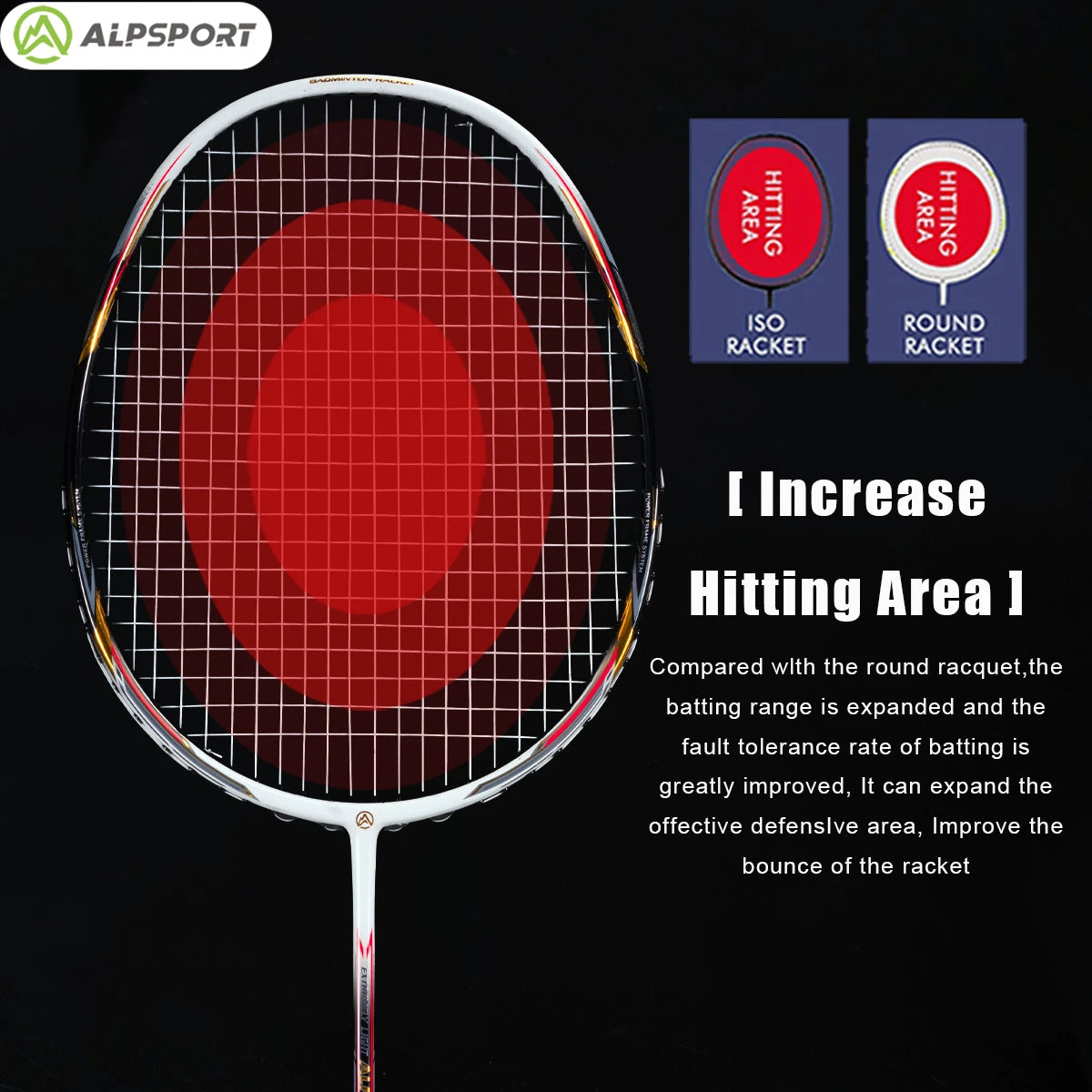 Alpsport 10U Air Elite Pro Badminton Racket Ultra Light For All Skill Levels